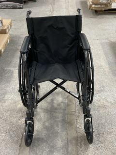 DRIVE DEVILBISS HEALTHCARE MANUAL WHEELCHAIR IN BLACK LEATHER: LOCATION - BR7