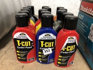 (COLLECTION ONLY) QTY OF ASSORTED T-CUT 500ML COLOR FAST SCRATCH REMOVERS IN VARIOUS COLOURS: LOCATION - BR12