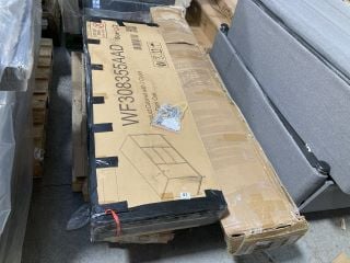 PALLET OF ASSORTED FURNITURE ITEMS TO INCLUDE VIDA DESIGNS ARLINGTON 2 DRAWER TV UNIT IN GREY & OAK: LOCATION - B1 (KERBSIDE PALLET DELIVERY)