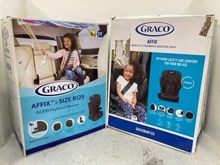 GRACO AFFIX GROUP 2/3 HIGHBACK BOOSTER SEAT IN STARGAZER TO INCLUDE GRACO AFFIX I-SIZE R129 HIGHBACK BOOSTER SEAT IN MIDNIGHT: LOCATION - D9