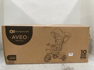 KINDERKRAFT AVEO TRICYCLE IN BLACK - RRP £129.00: LOCATION - D9