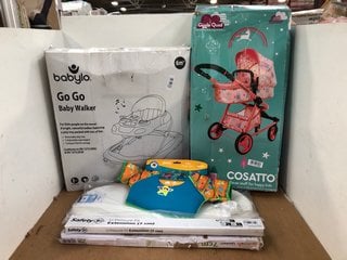 7 X ASSORTED ITEMS TO INCLUDE BABYLO GO GO BABY WALKER: LOCATION - D12