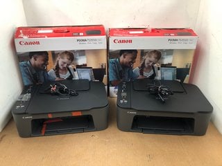 2 X CANON PIXMA TS355OI WIRELESS PRINTERS IN BLACK: LOCATION - D14