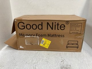 GOOD NITE DOUBLE MEMORY FOAM MATTRESS - MODEL: MTS006 135: LOCATION - C17