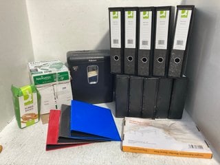 QTY OF ASSORTED STATIONARY ITEMS TO INCLUDE QTY OF Q-CONNECT BOX FILES IN BLACK: LOCATION - C15