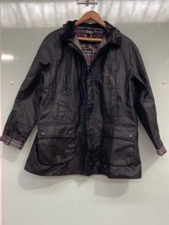 WOMENS BARBOUR BEADNELL WAX JACKET IN BLACK UK SIZE 18 - RRP:£239: LOCATION - C11