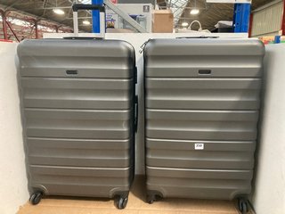 2 X JOHN LEWIS & PARTNERS MEDIUM SUITCASES IN GREY: LOCATION - C10