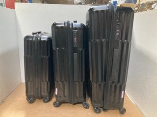 JOHN LEWIS & PARTNERS SET OF 3 SUITCASES IN S/M/L IN BLACK - RRP:£250: LOCATION - C10