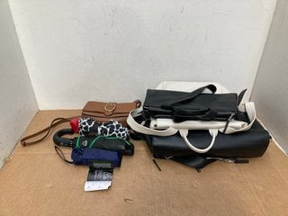 QTY OF ASSORTED WOMENS ACCESSORIES TO INCLUDE ECRU BACKPACK: LOCATION - C8