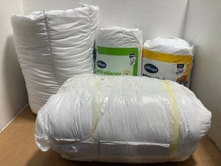 4 X BEDDING ITEMS TO INCLUDE SILENTNIGHT ESSENTIALS DUVET 10.5TOG - KING SIZE: LOCATION - C3