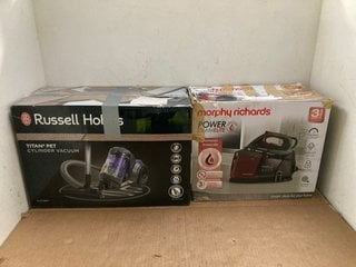 RUSSELL HOBBS TITAN 2 PET CYLINDER VACUUM TO INCLUDE MORPHY RICHARDS POWER STEAM ELITE STEAM GENERATOR IRON: LOCATION - C2