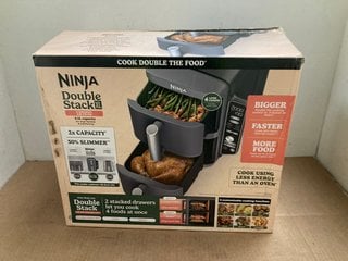 NINJA 9.5L DOUBLE STACK XL 2 DRAWER AIR FRYER - RRP: £ 239.00: LOCATION - C2