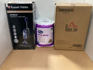 3 X ASSORTED HOUSEHOLD ITEMS TO INCLUDE RUSSELL HOBBS ATHENA 2 UPRIGHT VACUUM CLEANER: LOCATION - B2