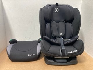 MAXI-COSI TITAN CAR BOOSTER SEAT IN BLACK - RRP: 189.00 TO INCLUDE GLOBAL KIDS CAR SEAT IN BLACK: LOCATION - B3