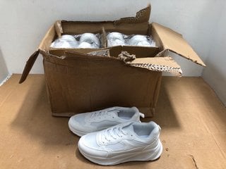 6 X WOMENS PAIRS OF SELECT WHITE TRAINERS IN VARIOUS SIZES TO INCLUDE - UK SIZE: 5: LOCATION - B6