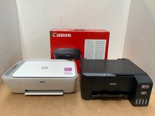 3 X ASSORTED PRINTERS TO INCLUDE CANON PIXMA MG2551S: LOCATION - B9