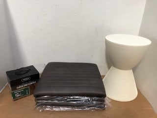 3 X HOUSEHOLD ITEMS TO INCLUDE JOHN LEWIS & PARTNERS BROOKS II SEAT PAD MOCHA SET OF 3: LOCATION - B14