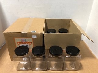 2 X BOXES OF KINGSWAY SWEET SHOP TRANSPARENT JARS WITH LID: LOCATION - B15