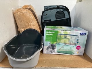 4 X ASSORTED PET ITEMS TO INCLUDE HABITAT METRO HAMSTER CAGE WITH TUNNELS: LOCATION - A15