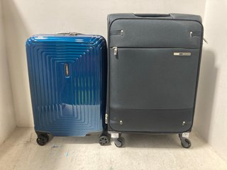 2 X SAMSONITE SMALL WHEELED SUITCASES IN BLACK & NAVY: LOCATION - A14