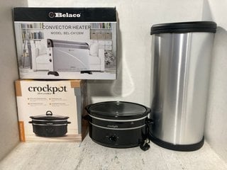 4 X ASSORTED HOUSEHOLD ITEMS TO INCLUDE CROCKPOT SLOW COOKER: LOCATION - A13