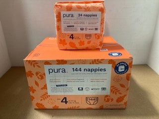 PURA 6 PACKS OF 24 SIZE 4 BABY NAPPIES: LOCATION - A6