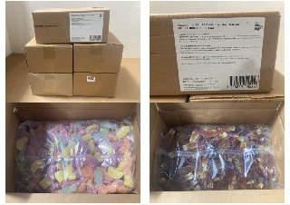 5 X ASSORTED BOXES OF SWEETS TO INCLUDE BOX OF FIZZY BUBBLEGUM BOTTLES - BBE: 10.09.2025: LOCATION - A6