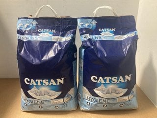 2 X CATSAN HYGIENE PLUS 20L CAT LITTER: LOCATION - A6