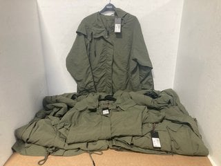 7 X KLASS WOMENS GREEN JACKETS IN VARIOUS SIZES - COMBINED RRP:£350: LOCATION - A5