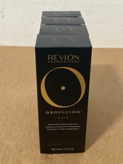 4 X REVLON PROFESSIONAL HAIR OROFLUIDO ARGAN OIL ELIXIR: LOCATION - A4