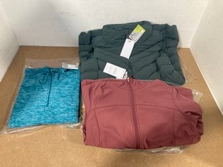 3 X ASSORTED WOMENS MOUNTAIN WAREHOUSE CLOTHING IN VARIOUS SIZES TO INCLUDE SNOWDON MELANGE FLEECE IN BLUE UK SIZE 12: LOCATION - A4