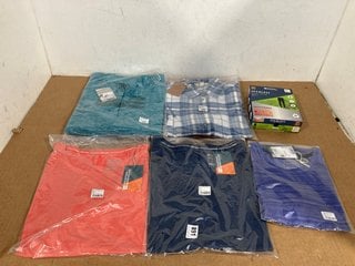 6 X ASSORTED WOMENS CLOTHING ITEMS IN VARIOUS SIZES TO INCLUDE MOUNTAIN WAREHOUSE UV LOOSE FIT TSHIRT IN NAVY UK SIZE 14: LOCATION - A3