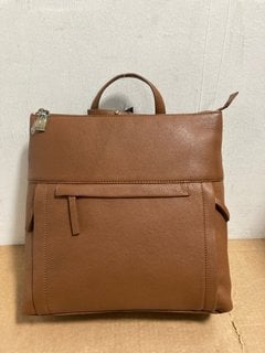 JONES BOOTMAKER WESTCHESTER LEATHER BAG IN TAN - RRP:£110: LOCATION - A1