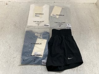 4 X ASSORTED LADIES CLOTHING ITEMS IN VARIOUS SIZES TO INCLUDE NIKE RUNNING SHORTS IN BLACK- UK SIZE S: LOCATION - D2