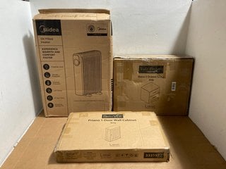 3 X ASSORTED HOUSEHOLD ITEMS TO INCLUDE MIDEA OIL FILLED HEATER: LOCATION - WA2