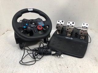 LOGITECH GT29 STEERING WHEEL AND PEDALS FOR SONY PLAYSTATION 4 - RRP £217: LOCATION - AR3