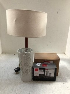 QTY OF ASSORTED JOHN LEWIS & PARTNERS LIGHTING ITEMS TO INCLUDE HAMILTON TABLE LAMP IN WALNUT: LOCATION - AR5