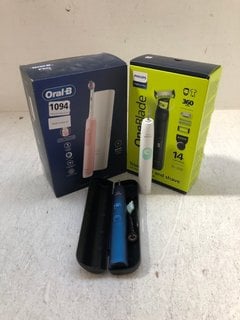 QTY OF ASSORTED PERSONAL HYGIENE ITEMS TO INCLUDE PHILIPS ONEBLADE PRO EDGE & SHAVE RAZOR (PLEASE NOTE: 18+YEARS ONLY. ID MAY BE REQUIRED): LOCATION - AR5