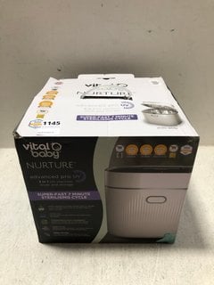 VITAL BABY NURTURE ADVANCED PRO UV 3-IN-1 STERILISER, DRYER & STORAGE UNIT IN WHITE - RRP £130: LOCATION - AR7