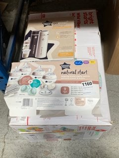 QTY OF ASSORTED BABYCARE ITEMS TO INCLUDE TOMMEE TIPPEE NATURAL START 9PC NEWBORN STARTER SET: LOCATION - AR8