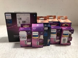 QTY OF ASSORTED PHILIPS LIGHTBULBS TO INCLUDE HUE SOLO SMART ESSENTIAL LED STRIP: LOCATION - AR11