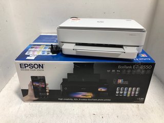 EPSON ECOTANK ET-8550 A3 WIFI INK PHOTO PRINTER IN BLACK TO ALSO INCLUDE HP ENVY 6020E 3 IN 1 PRINTER IN WHITE: LOCATION - AR11