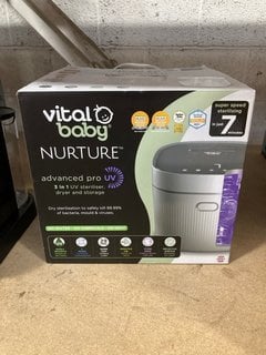 VITAL BABY NURTURE 3 IN 1 ADVANCED PRO UV STERILISER & DRYER IN WHITE - RRP £129.99: LOCATION - AR12