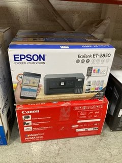 EPSON ECOTANK ET-2850 MULTIFUNCTION PRINTER IN BLACK TO ALSO INCLUDE CANON PIXMA G650 ALL IN ONE WIRELESS PRINTER IN BLACK: LOCATION - AR12