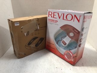 REVLON PEDIPREP SPA WITH PEDICURE SET TO ALSO INCLUDE HOMEDICS DELUXE SHIATSU FOOT MASSAGER WITH HEAT: LOCATION - AR14