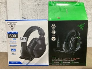 RAZER BLACKSHARK V2 PRO HEADSET TO INCLUDE TURTLE BEACH GEN 2 MAX STEALTH 600 HEADSET IN BLACK: LOCATION - AR19