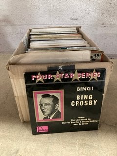 110 ASSORTED VINTAGE BING CROSBY 45RPM VINYL SINGLES: LOCATION - AR20