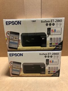 2 X EPSON ECOTANK ET-2860/ET-2861 MULTIFUNCTION WIFI PRINTERS: LOCATION - BR15