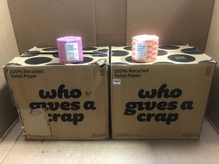 2 X BOXES OF WHO GIVES A CRAP TOILET ROLLS: LOCATION - BR17