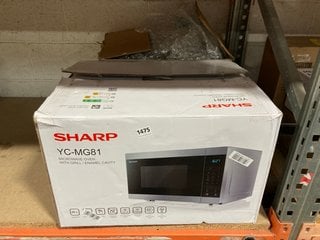 SHARP YC-MG81 28L DIGITAL MICROWAVE OVEN IN SILVER TO ALSO INCLUDE TOSHIBA MANUAL MICROWAVE IN BLACK: LOCATION - BR21